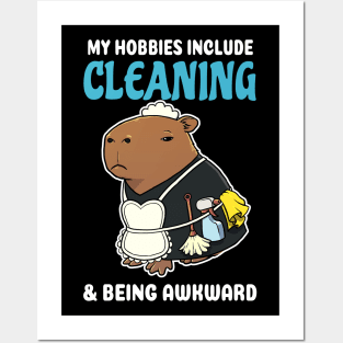 My hobbies include Cleaning and being awkward cartoon Capybara Posters and Art